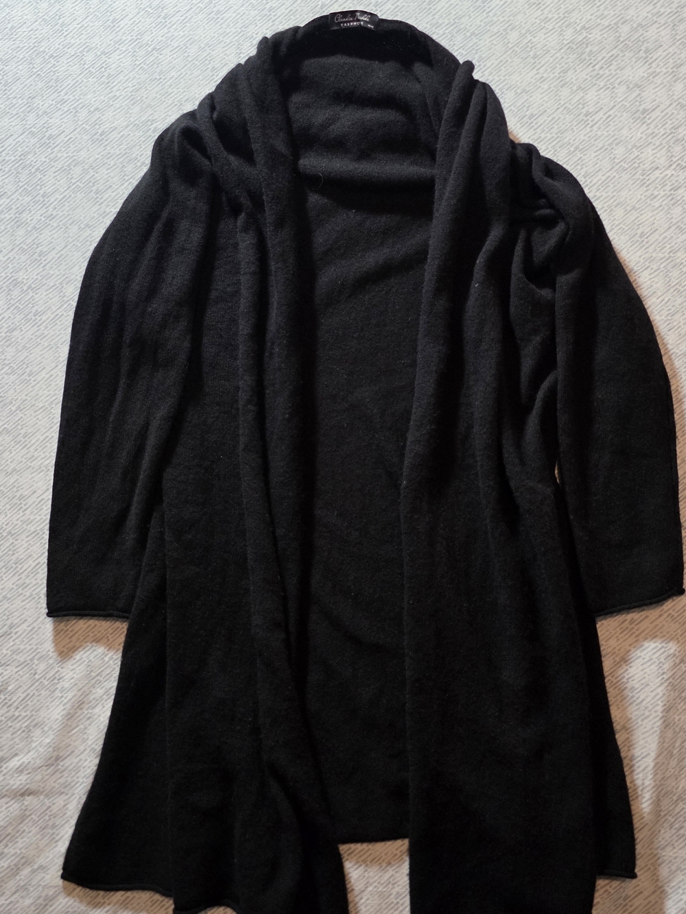 100% Black Cashmere Cardigan By Claudia Nichole SZ M